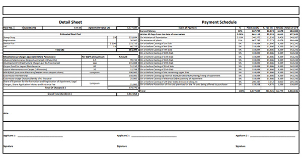 L&T Realty Sewri Costing Plan